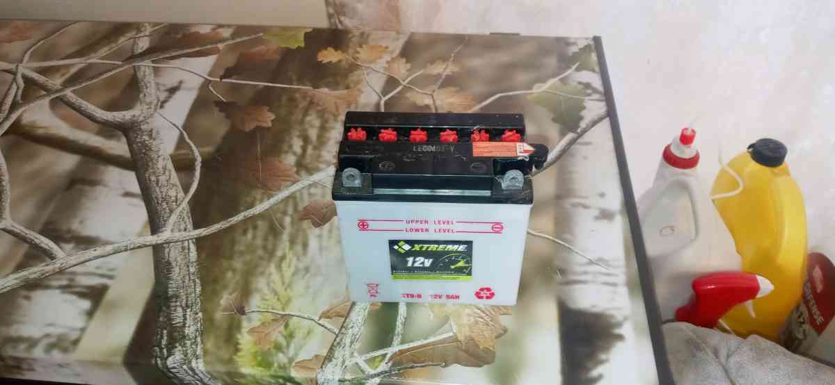 a motorcycle or scooter battery