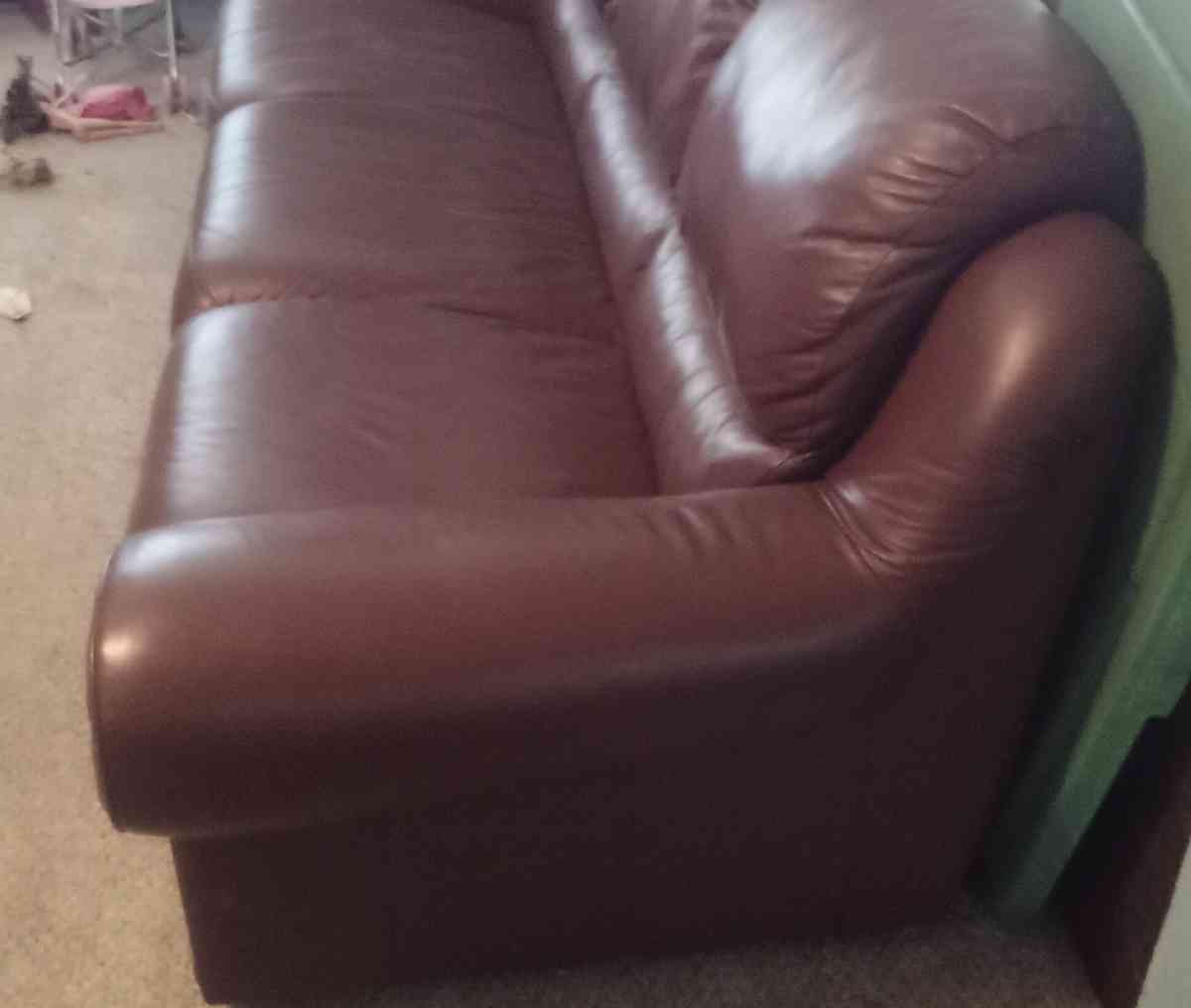 Leather Couch and Loveseat