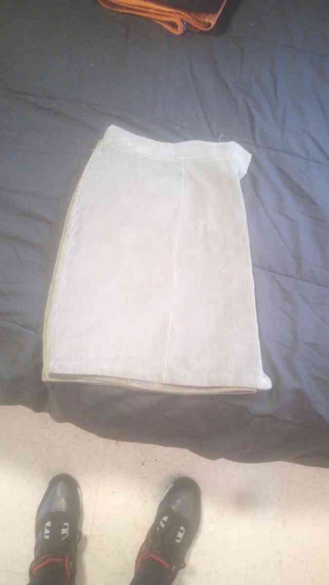 I green corduroy skirt button down the front size extra