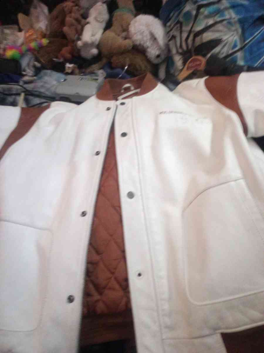 white men Leather jacket used