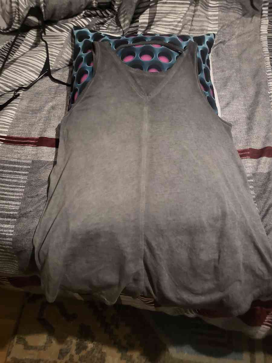 size LG Charcoal Grey Tank Top with light airy fabric