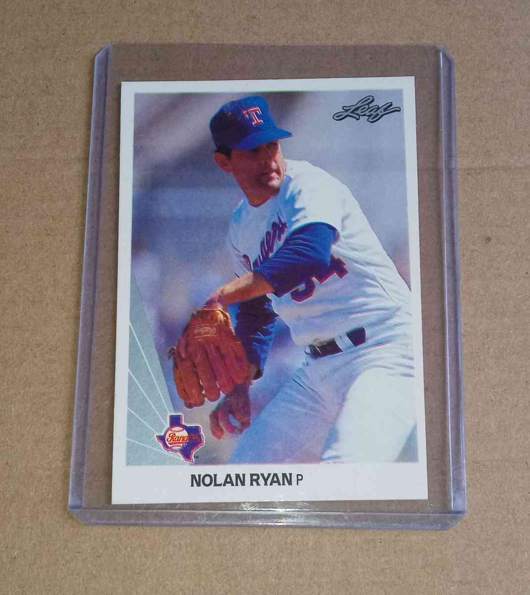 1990 nolan ryan leaf card with 2 errors