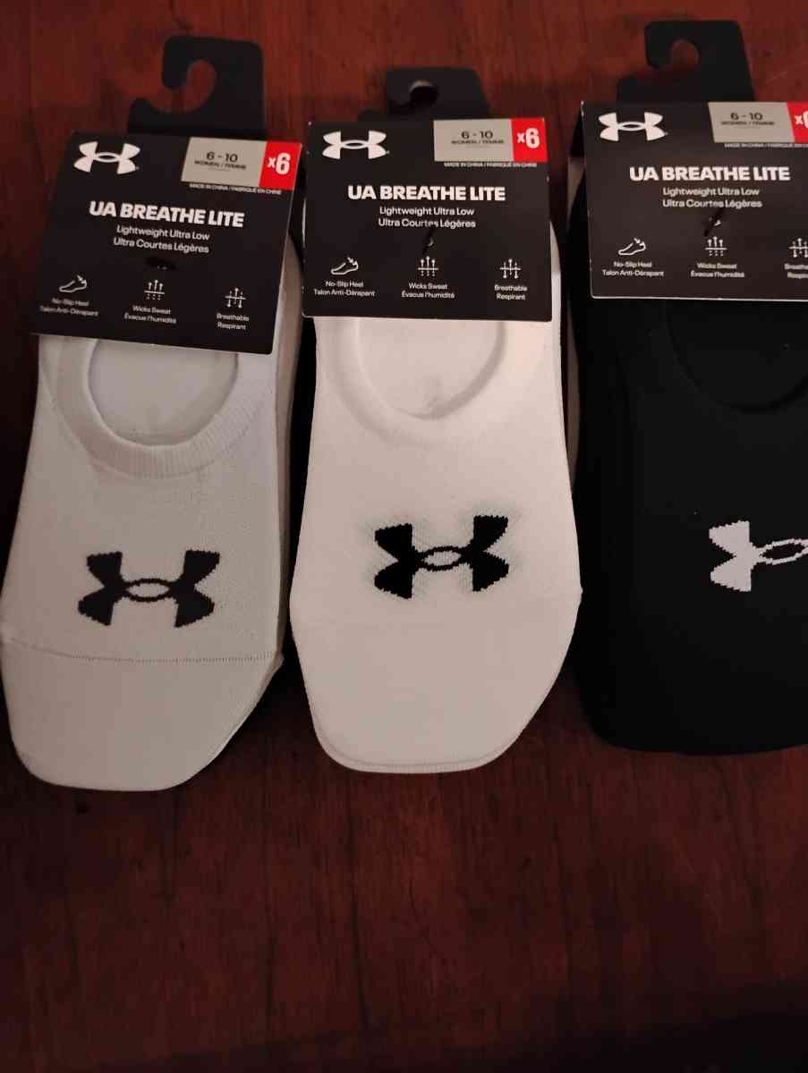 3 PKSWOMENS UNDER ARMOUR BREATHELITE ULTRA LOW SOCKS