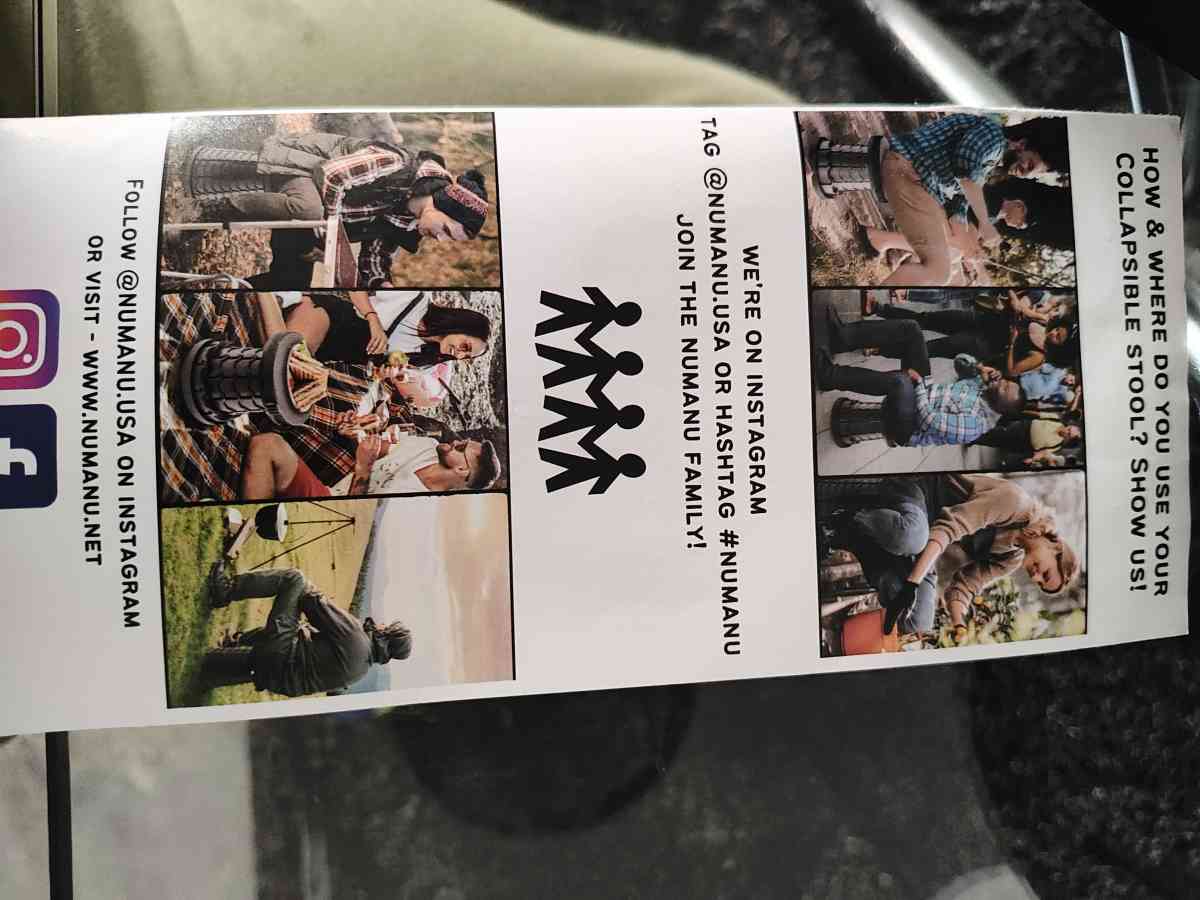 Numanu Collapsible Stool Pickup by buyer or delivery to an a