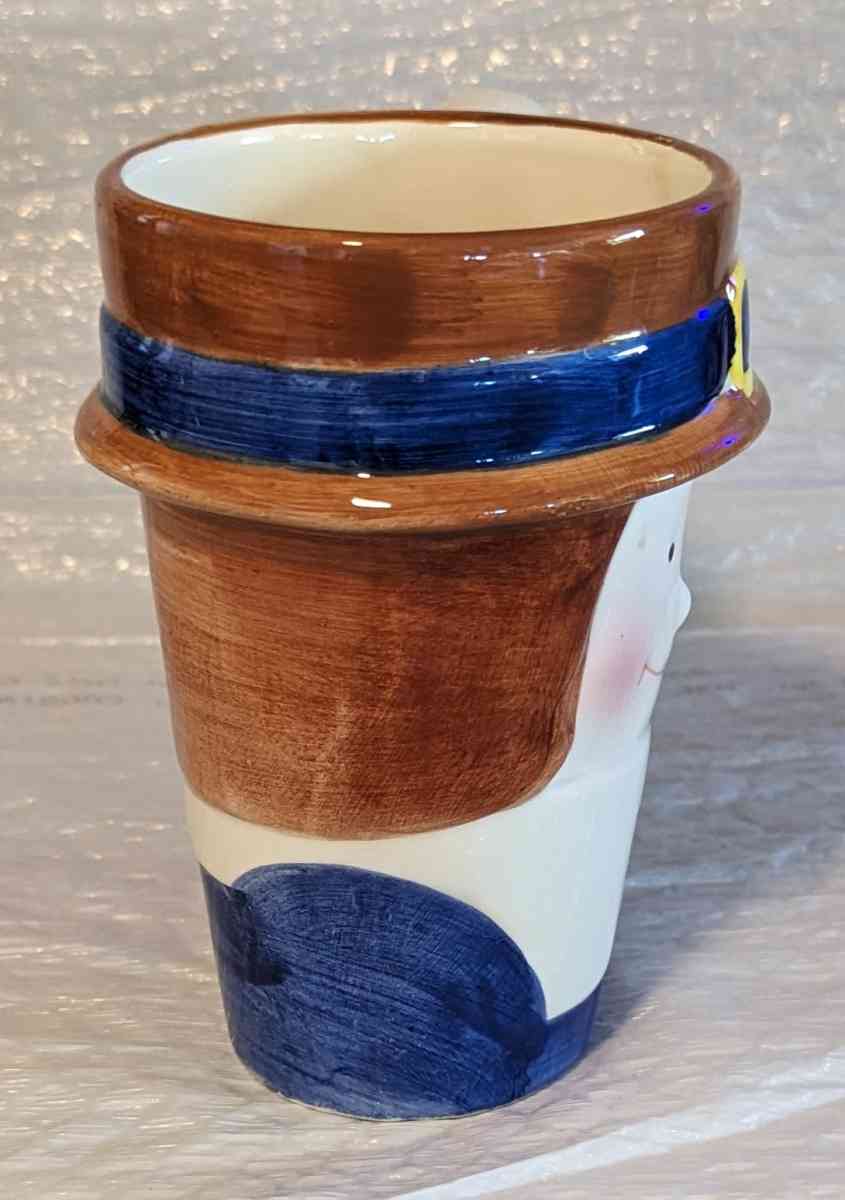 Rare Vintage WCL 3D Ceramic Thanksgiving Pilgrim Mug