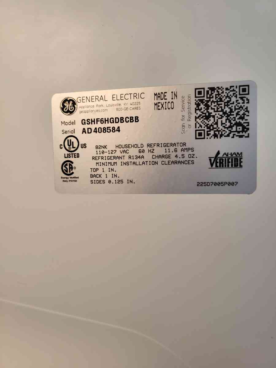 side by side  refrigerator