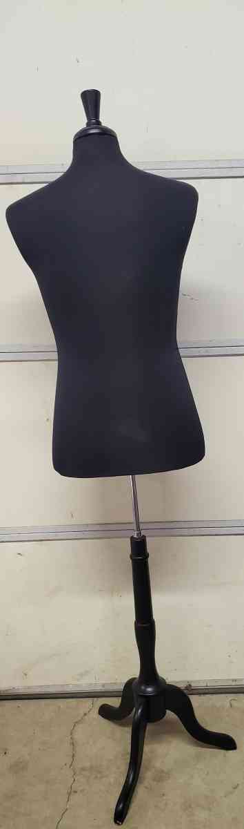 Mens Black Mannequin  Suit Form W Neck Block  RRR Apparel