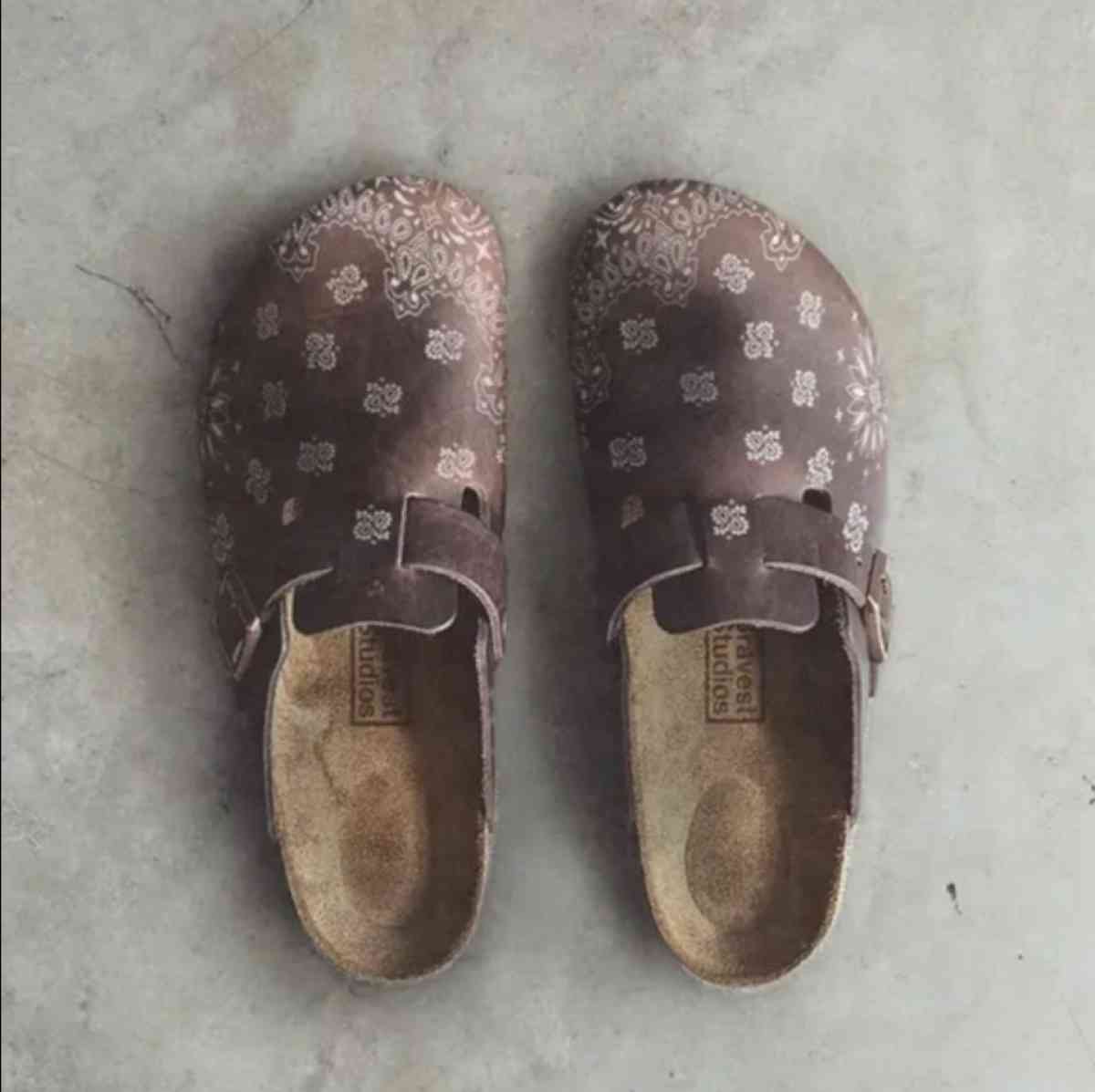 Bravest Studio London Mule Mocha Paisley 9 NWT