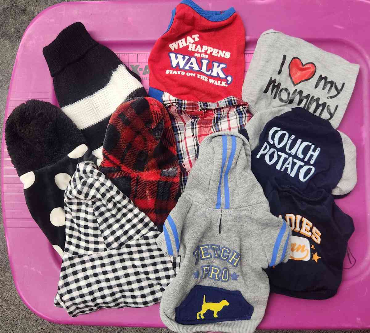 Pet Dog Lot of 10 Outfits Lightly Worn Like New SZs XS to S