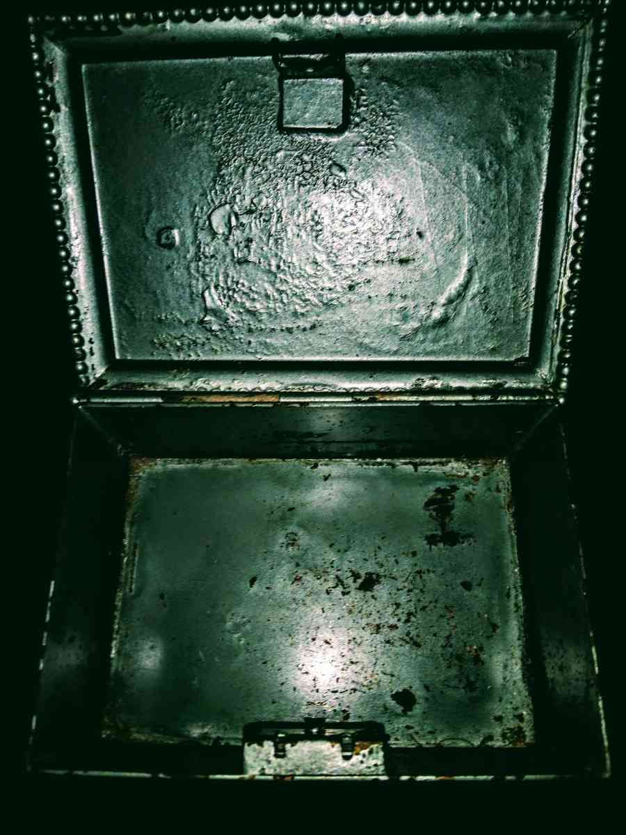 collector item vintage metal trinket jewel box late 1800s