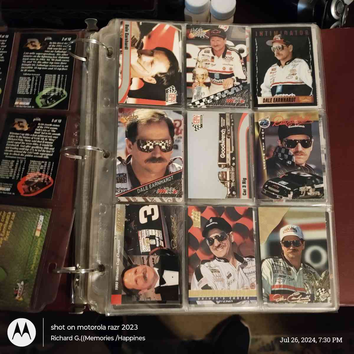 Dale Earnhardt and Junior Gordon Petty memorabilia