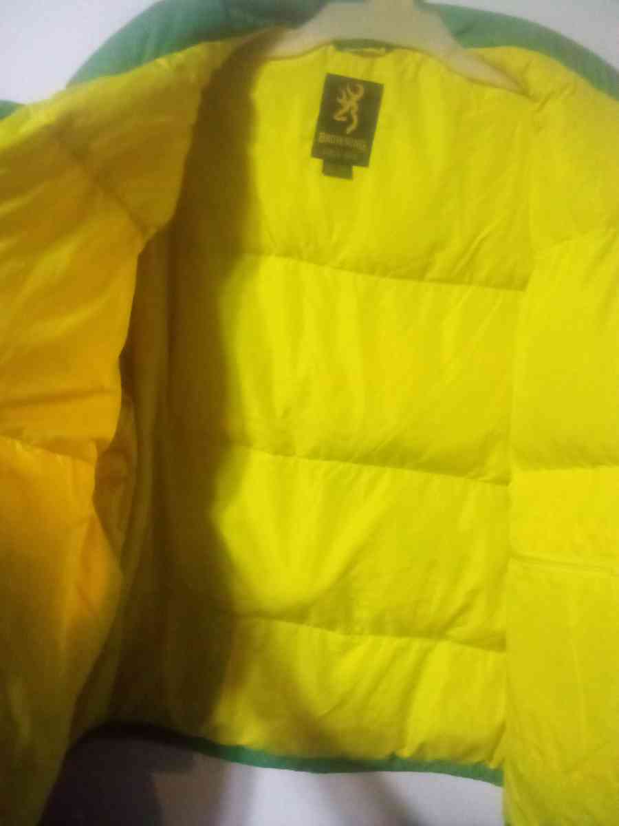 green and yellow Browning brand coat 2XL