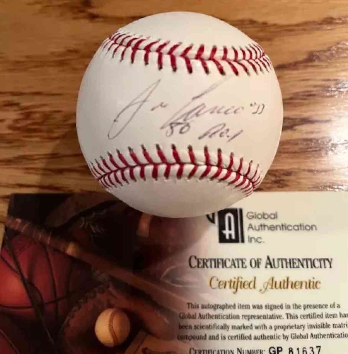 jose cansceo autographed baseball with coa