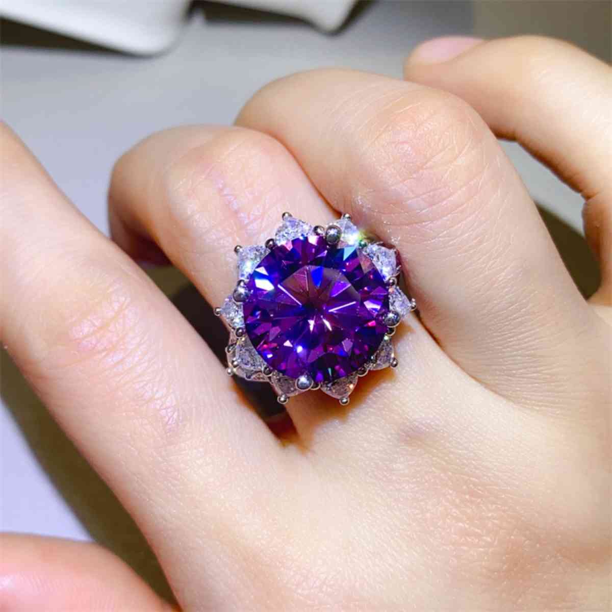 Moissanite Flower Shape Ring