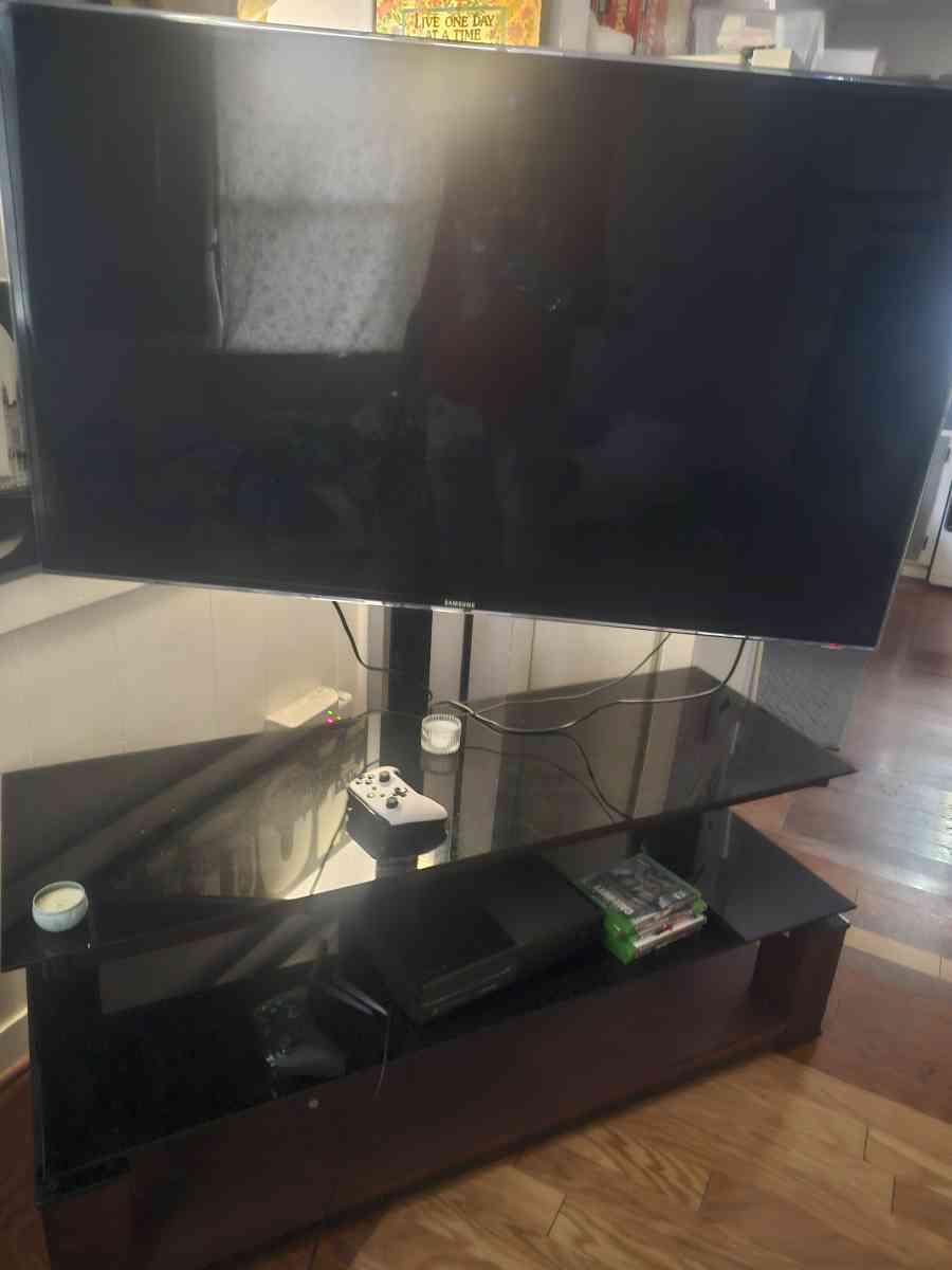 Samsung 50in with Samsung surround sound speaker and PS4