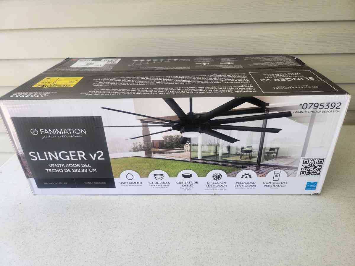 72 Inch Fanimation Slinger v2 Ceiling Fan BRAND NEW