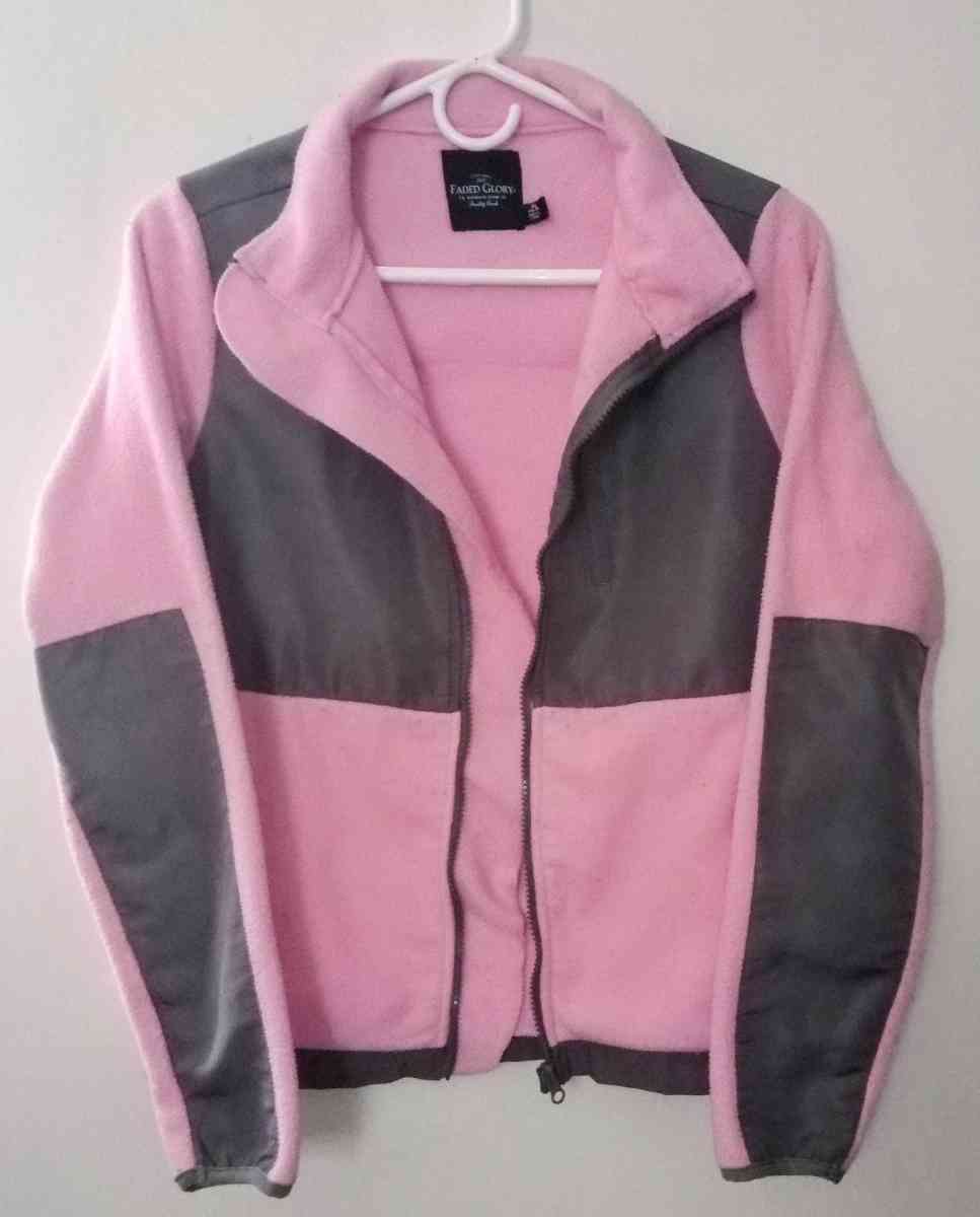 XLarge kids Faded Glory pink and gray jacket