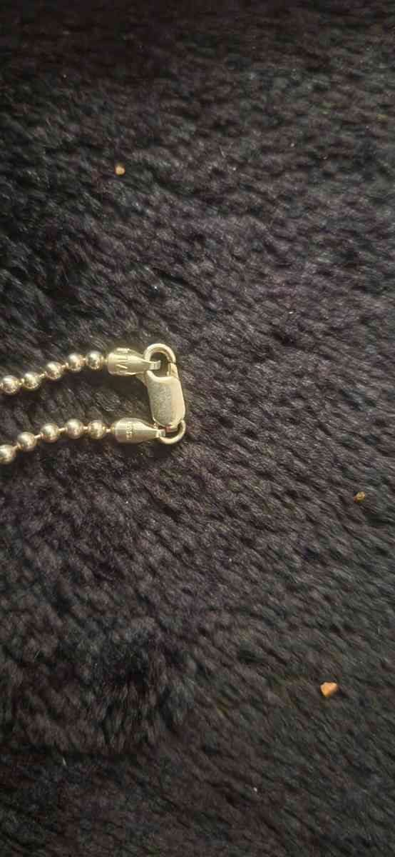 Sterling silver necklace and cross pendant