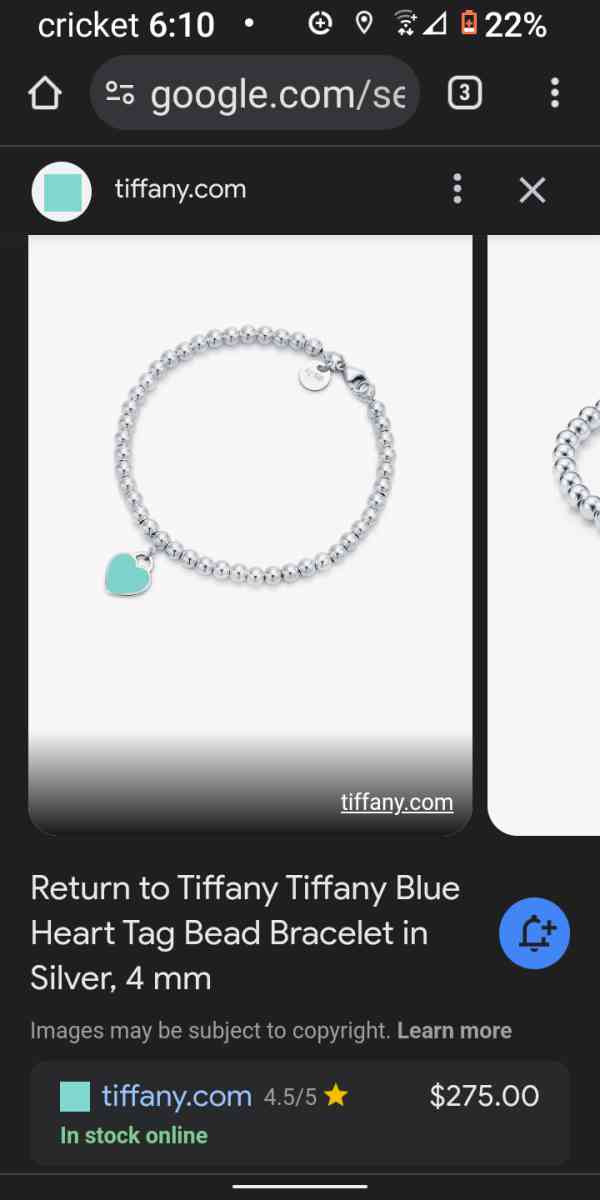 Authentic Tiffany and CO bracelet