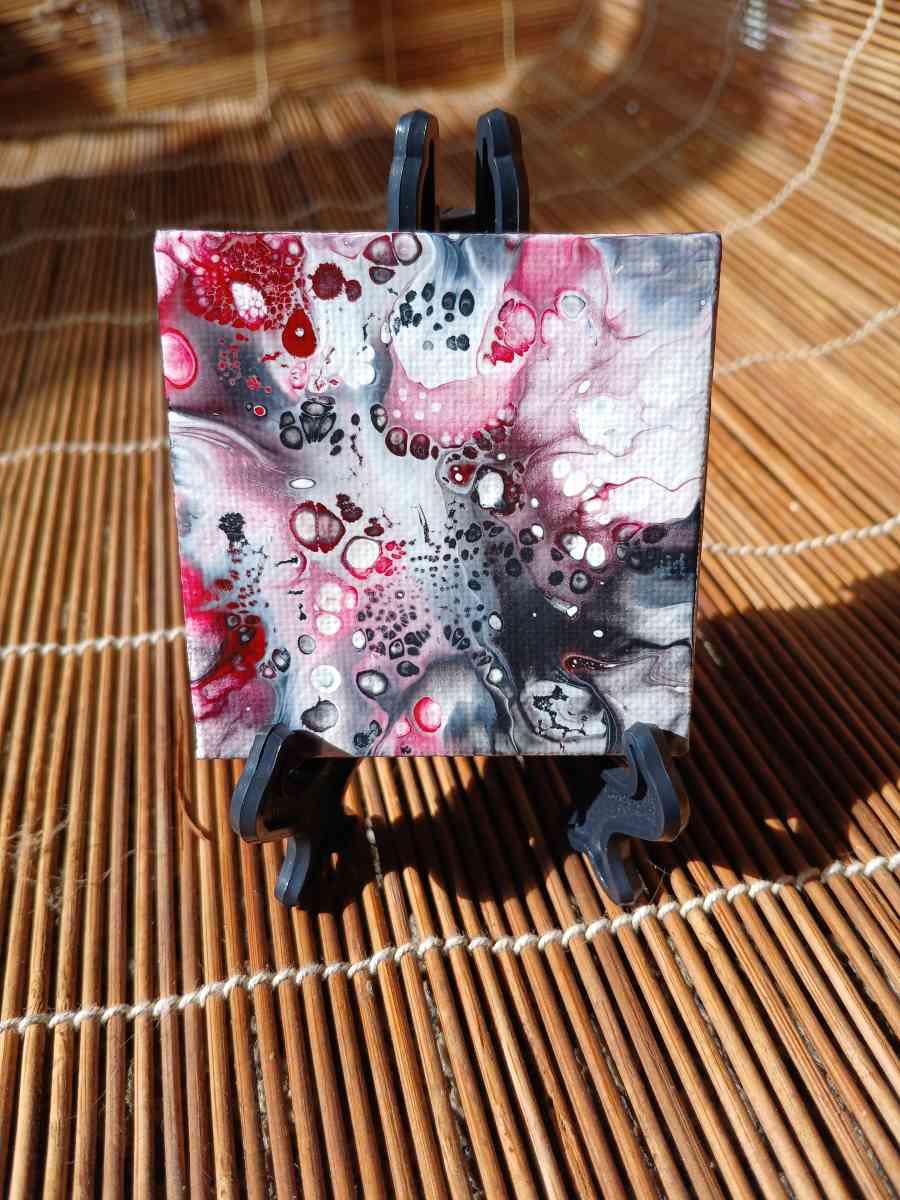 Orb Aftermath Acrylic Pour Painted Magnetic Stretched Canvas