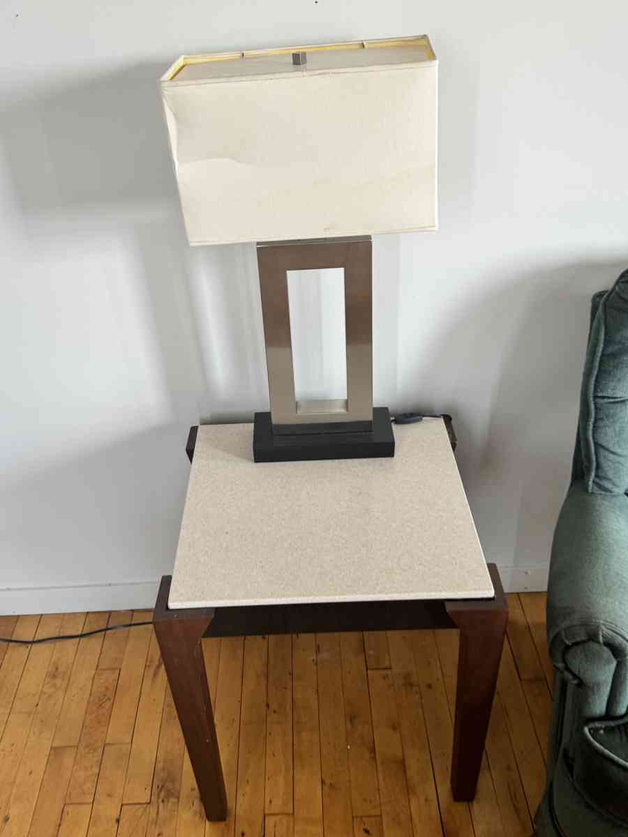 Lamp in a stand table