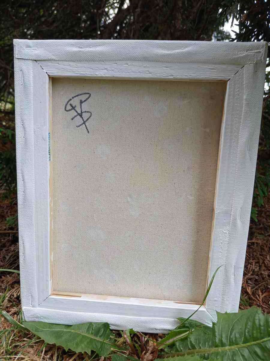 Jungle Brain Waves Absract Acrylic Paint Poured 12x16 Stretc