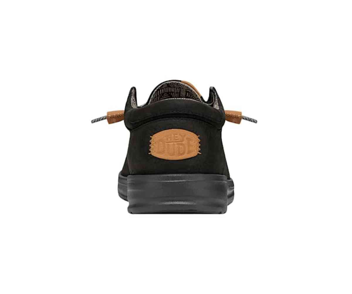 Hey Dudes Wally Grip Craft Leather Mens Size 9 in black NWT