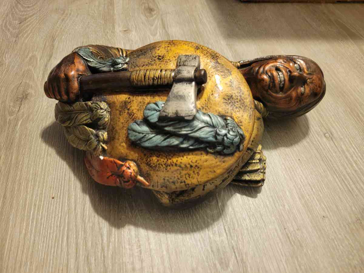 bronze and plaster Indian chief heavy wall plaque