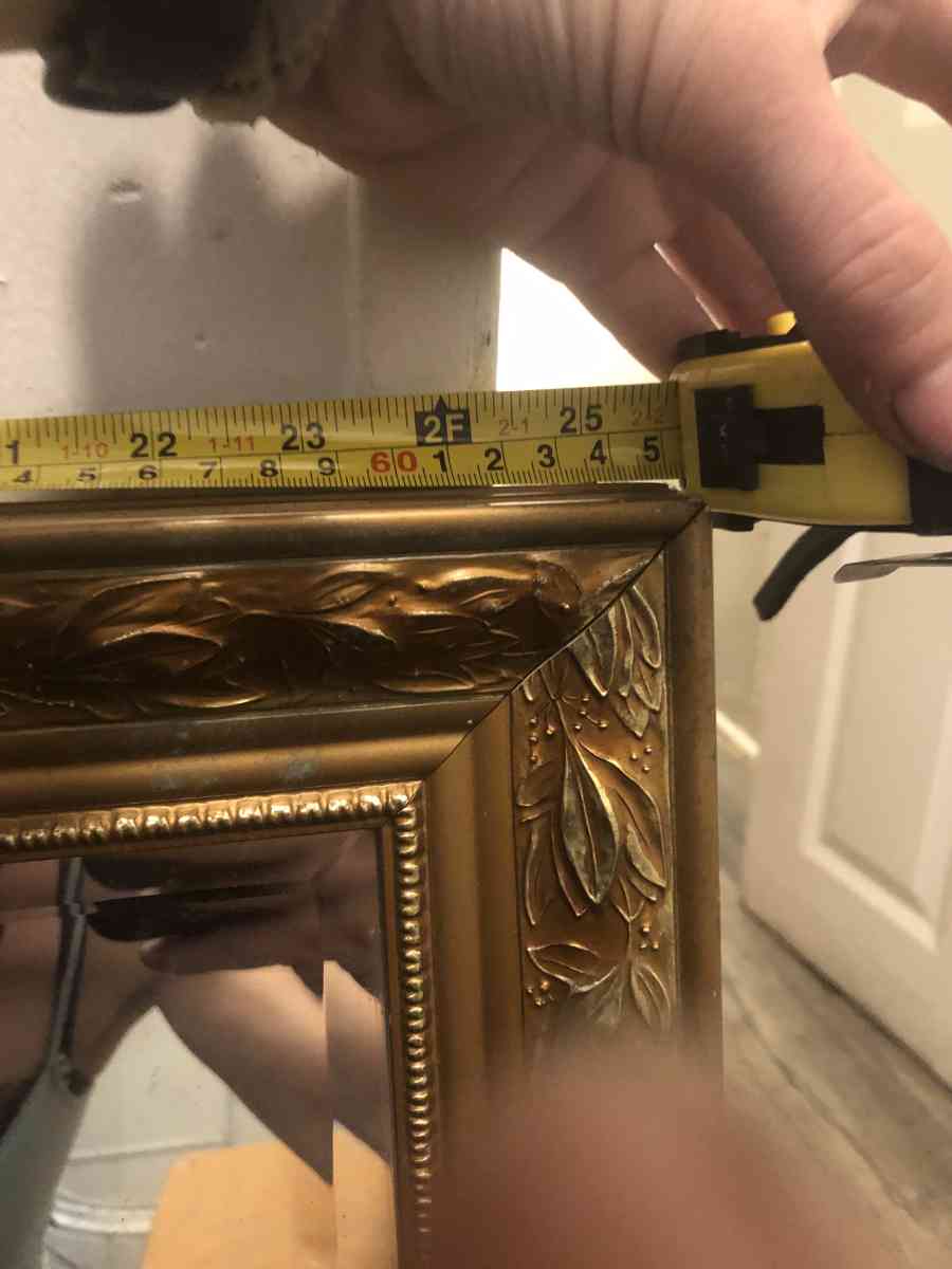 antique gold framed mirror