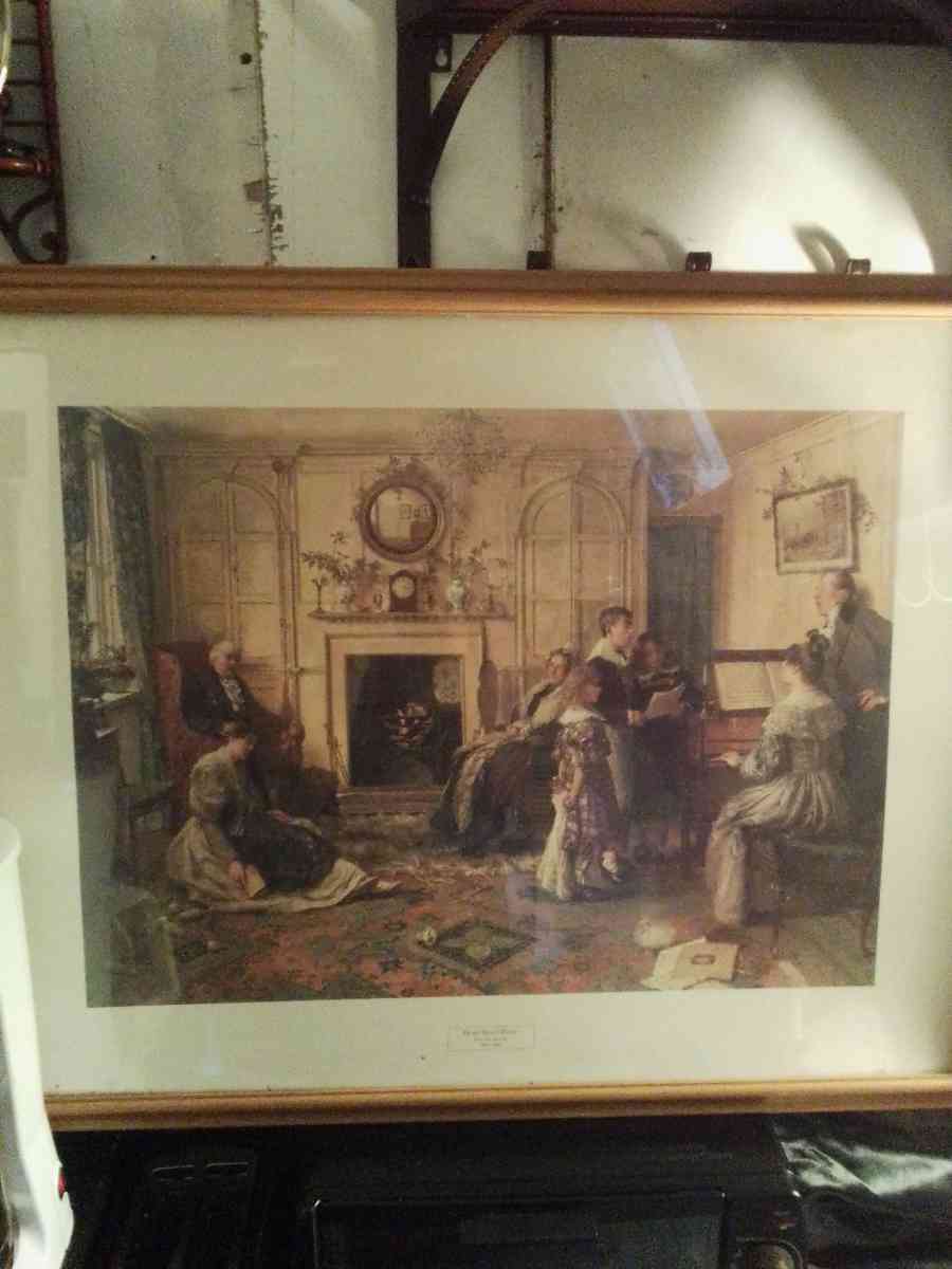 antique pitchure under glass