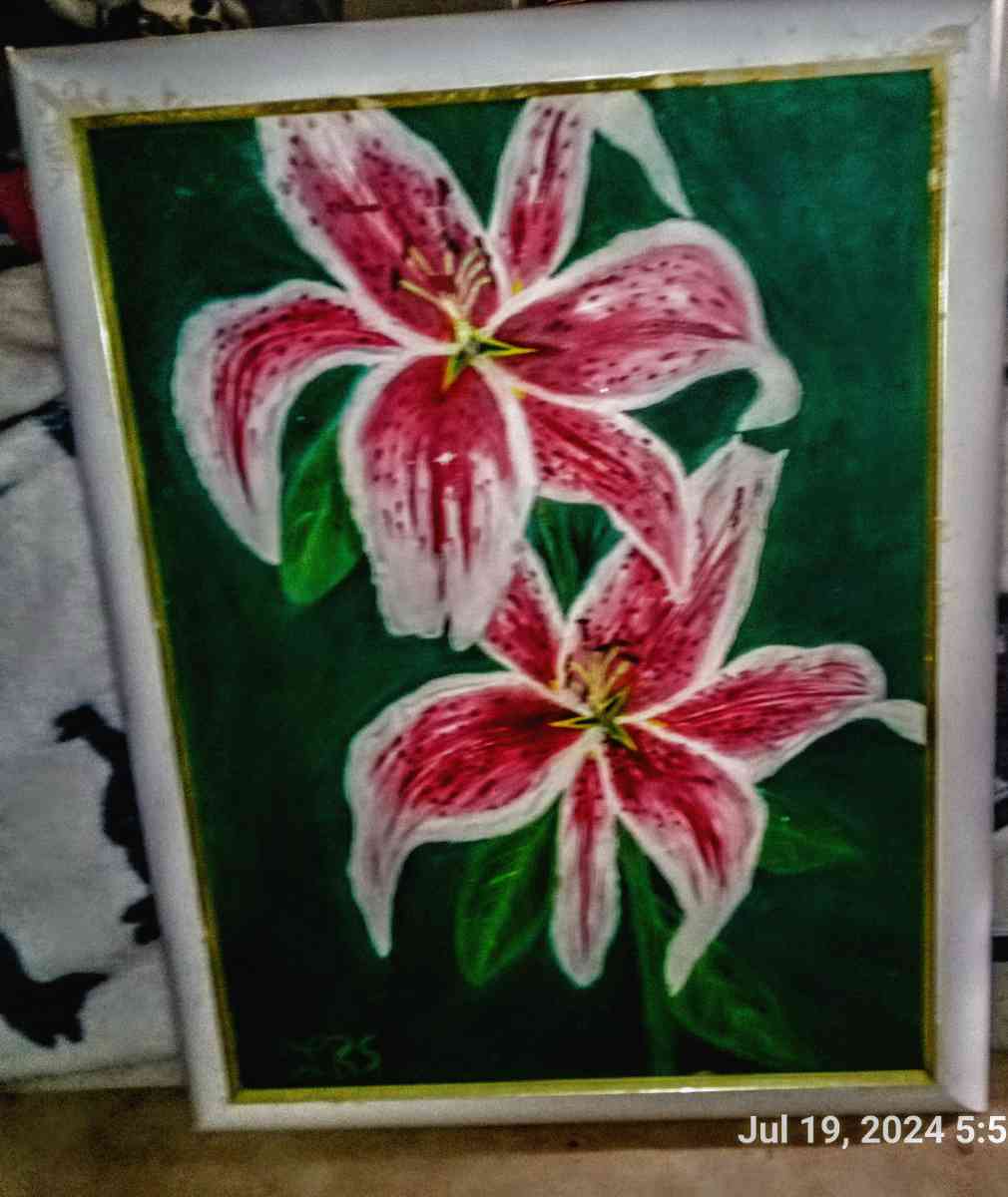 hibiscus in tropics painting