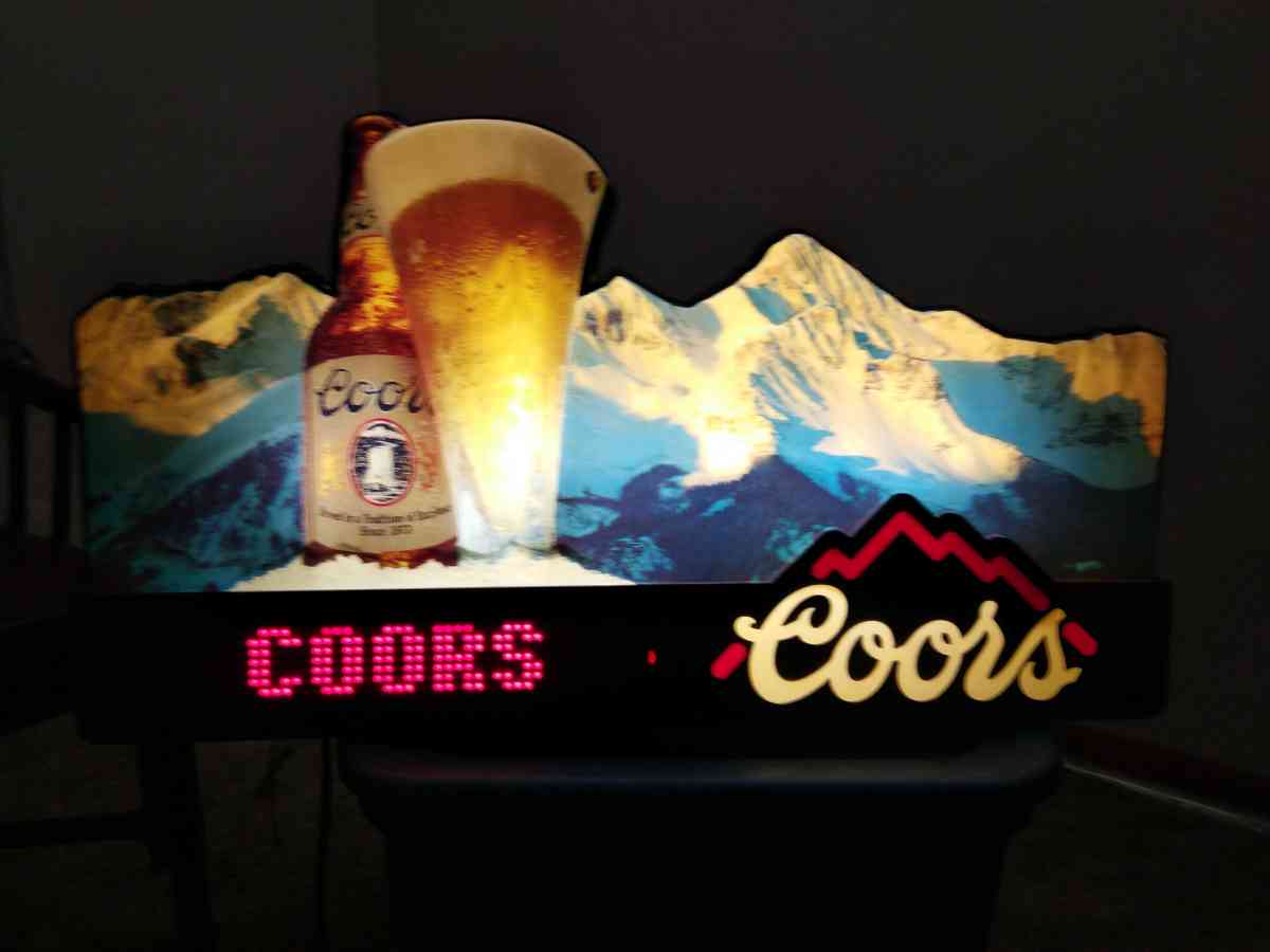 90 coor light up beer sigh
