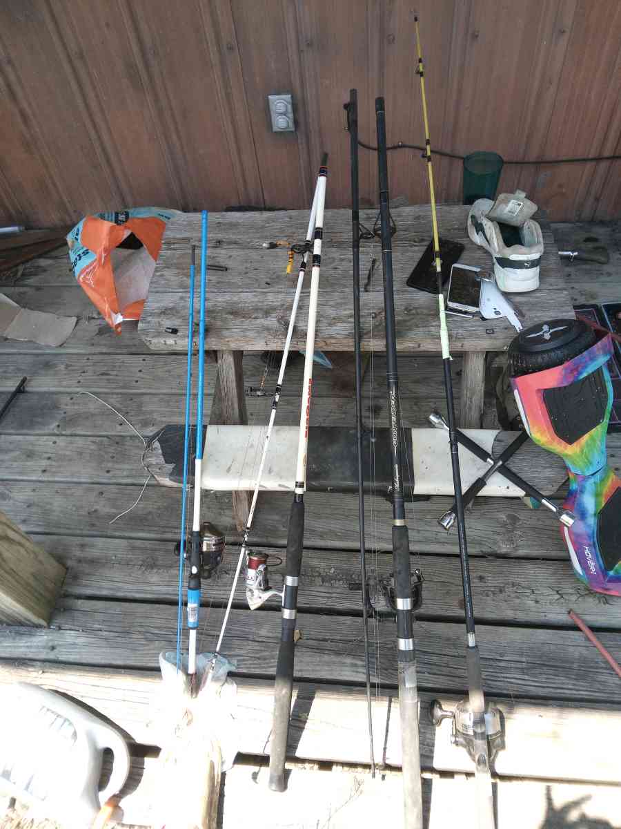 catfihing poles and reels