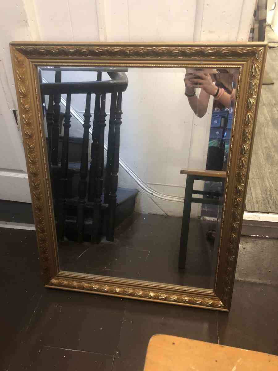 antique gold framed mirror