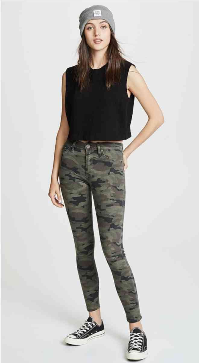 Hudson Camouflage High Waist Barbara Supper Skinny Jeans S28