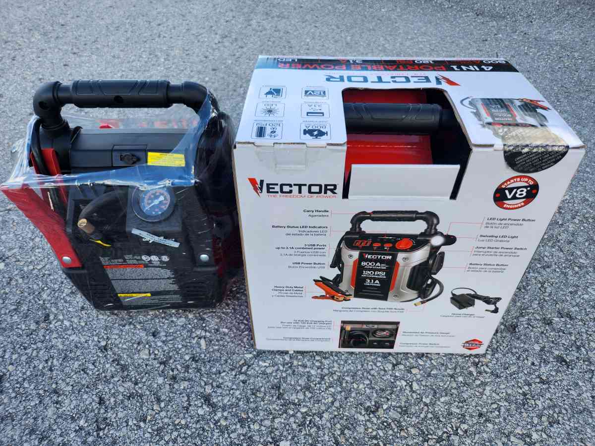 Vector 4 In1 Portable Jump Starter