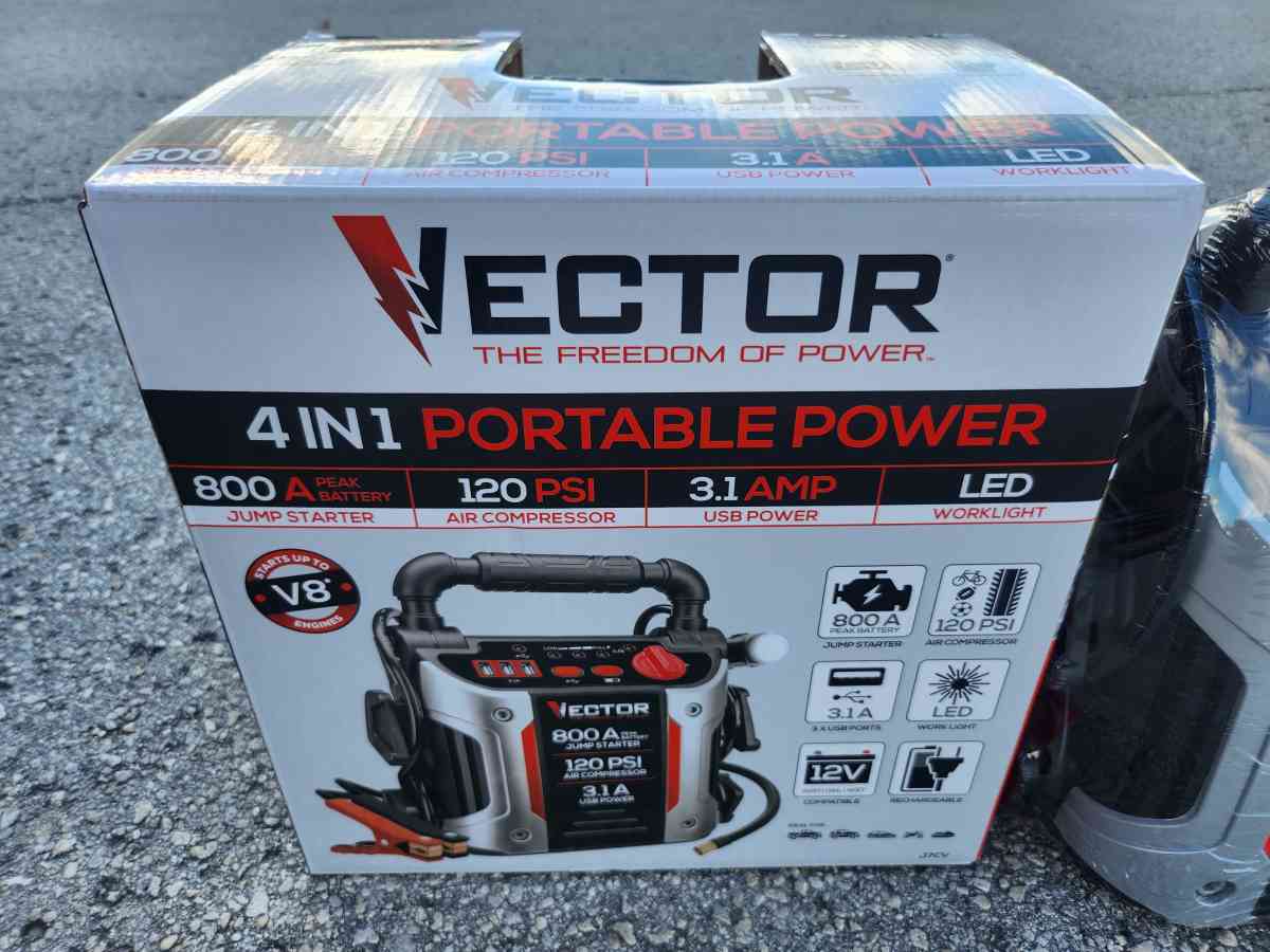 Vector 4 In1 Portable Jump Starter