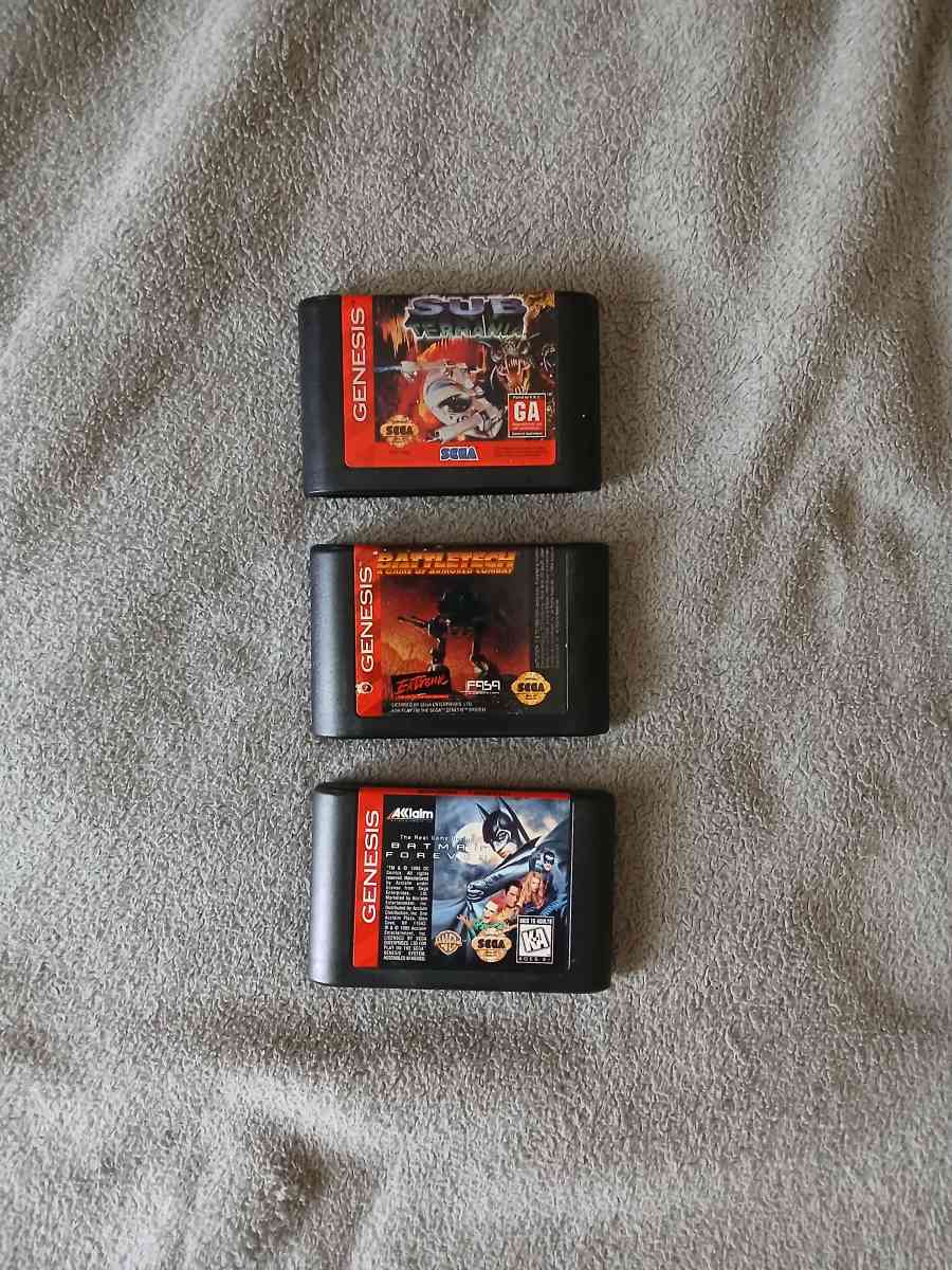 3 Sega Genesis Game Carts Only for Sega Genesis