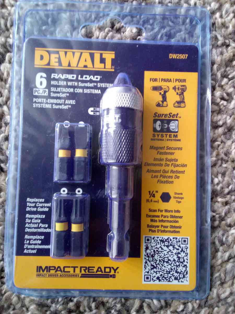 Dewalt Rapid Load Holder With SureSet 6pc