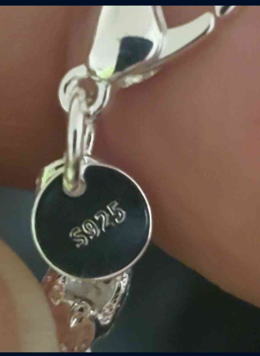 brand new silver 20in 6mm thick bamboo style necklace