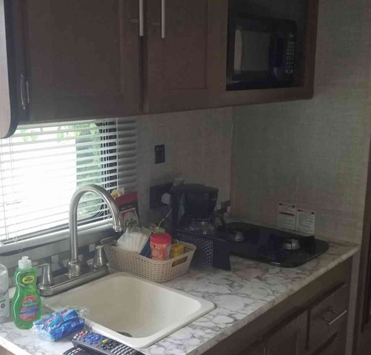 Camper near Mercedes Benz Stadium