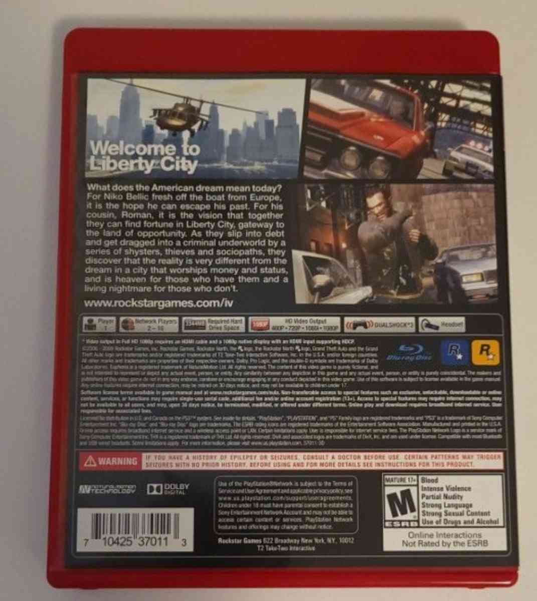 GTA IV Game PS3
