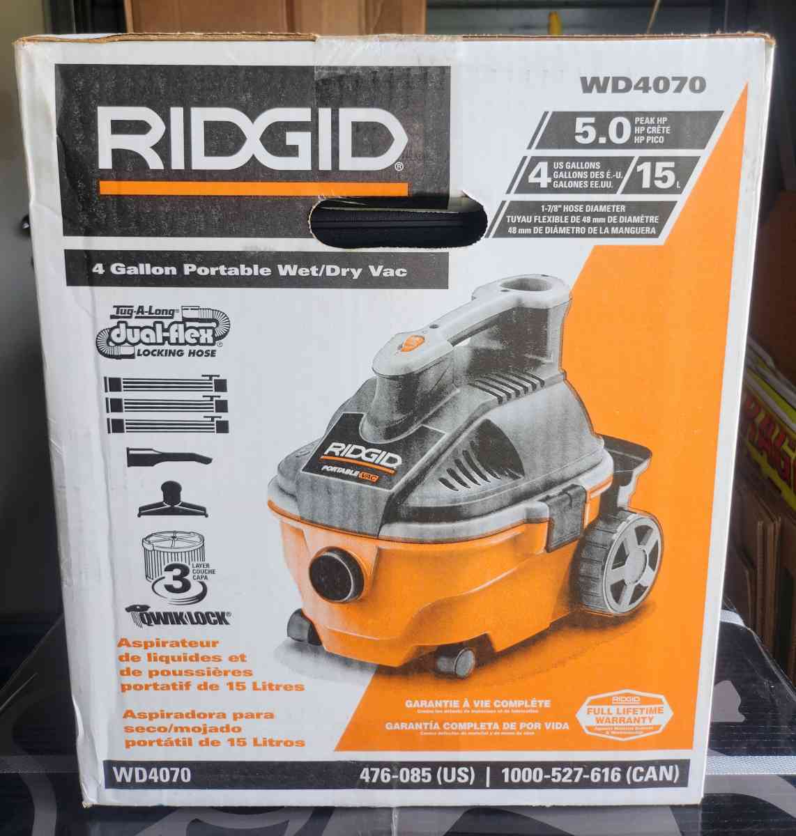 Ridgid Portable Wet Dry Vac