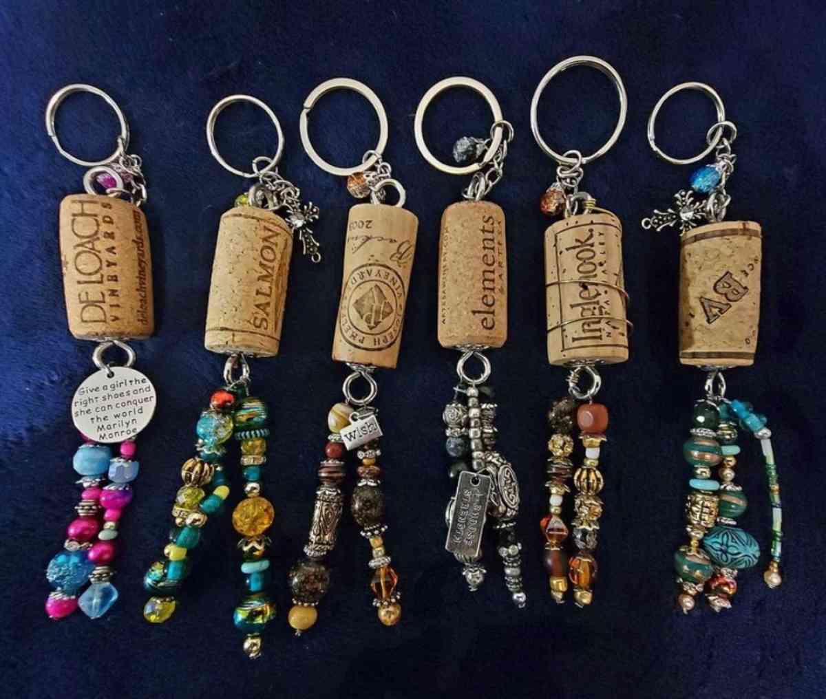 Cork keychains I made