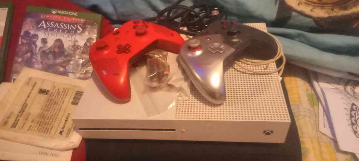 white and red XBOX ONE