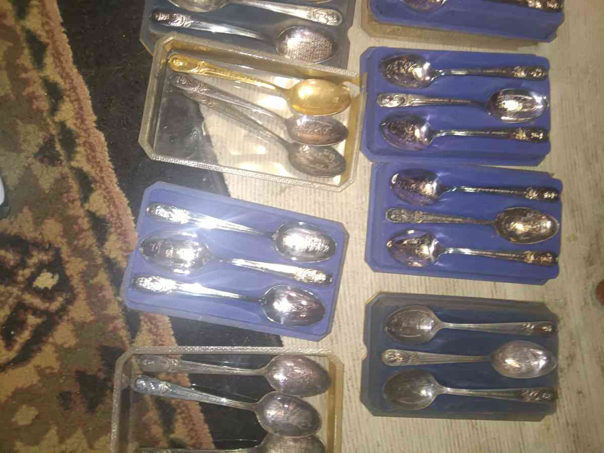 Vintage Silver plated President Spoons