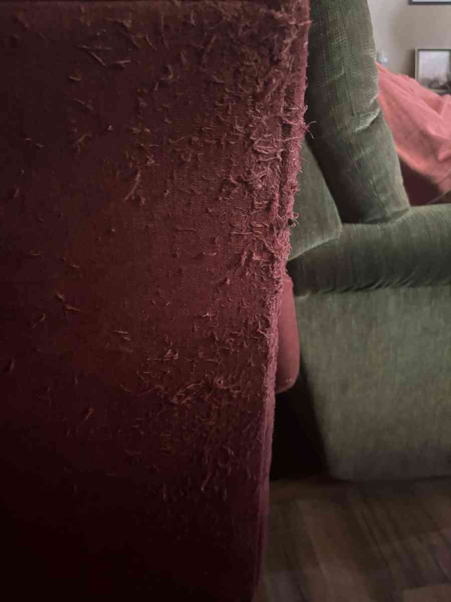 3 years old 3 piece sectional red