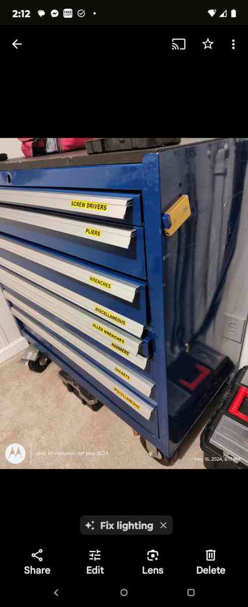 toolboxes leafblowers ect