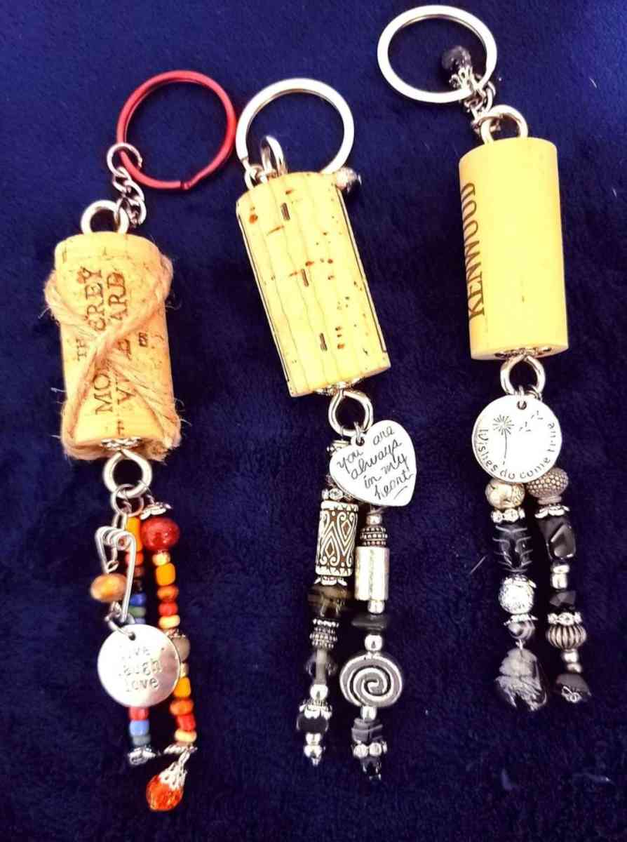Cork keychains I made