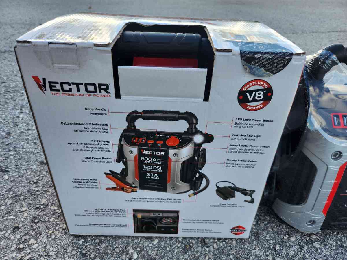Vector 4 In1 Portable Jump Starter